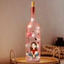 Straighten Your Crown Granddaughter - Personalized Bottle Lamp