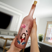 Straighten Your Crown Granddaughter - Personalized Bottle Lamp