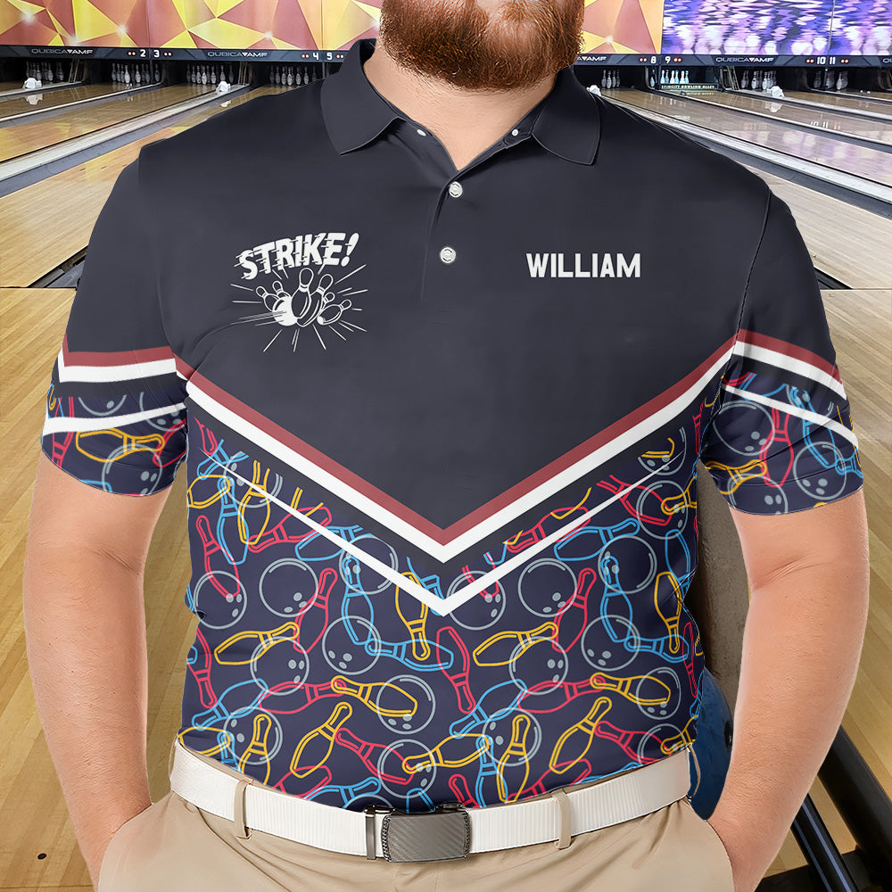 Strike Bowling Polo Shirt - Custom Polo Shirt