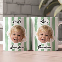 Stripe Baby Face Mug Pet Face Mug Gift For Mom, Dad, Grandma, Grandpa - Personalized Photo Mug