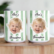 Stripe Baby Face Mug Pet Face Mug Gift For Mom, Dad, Grandma, Grandpa - Personalized Photo Mug