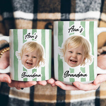 Stripe Baby Face Mug Pet Face Mug Gift For Mom, Dad, Grandma, Grandpa - Personalized Photo Mug