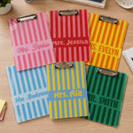 Stripe Custom Teacher Name - Personalized Clipboard