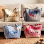 Striped-Canvas-With-Name-Personalized-Beach-Bag-1