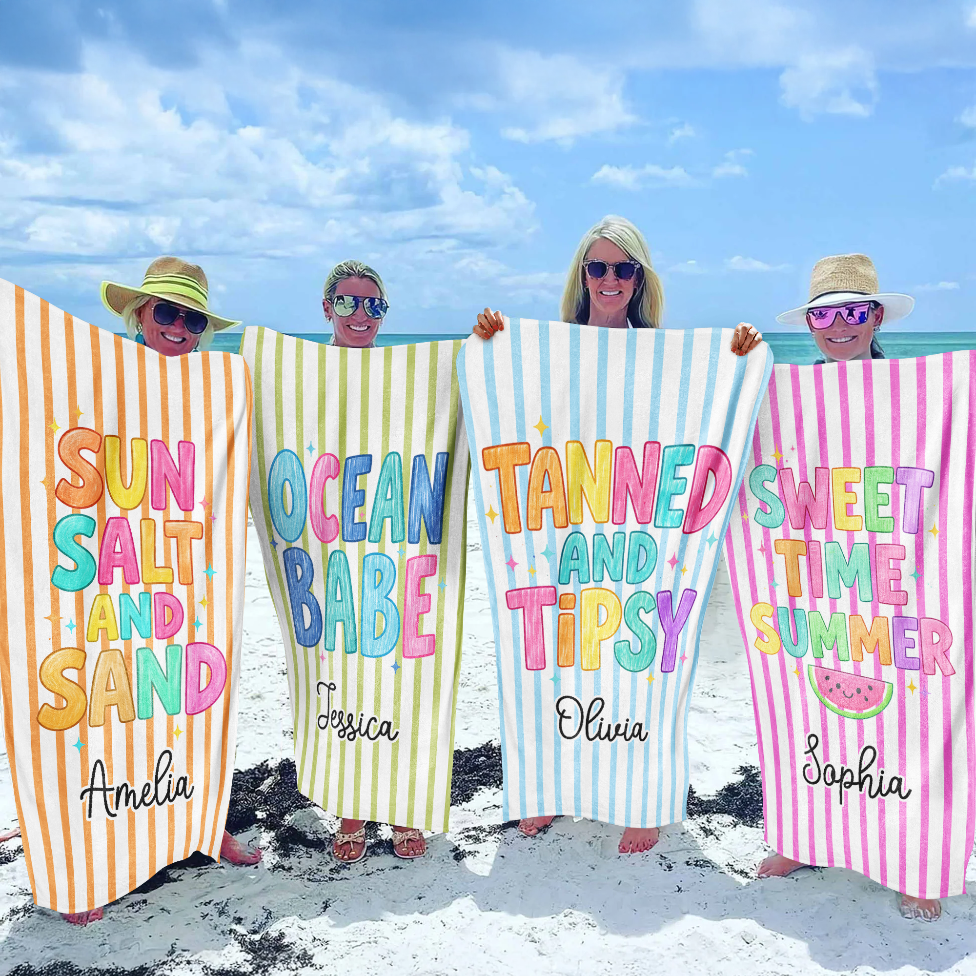 Striped_Summer_Beach_Life_Personalized_Beach_Towel_1