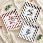 Stripes Birth Flower Custom Name Gift For Her - Personalized Jewelry Dish