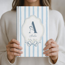 Stripes Monogram Custom Name Journal - Personalized Hardcover Journal