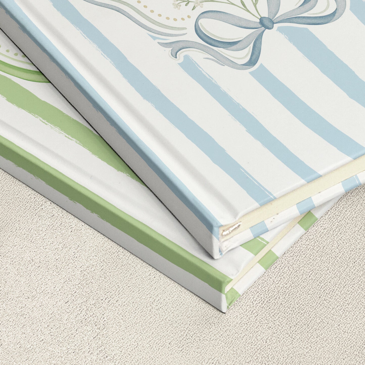 Stripes Monogram Custom Name Journal - Personalized Hardcover Journal