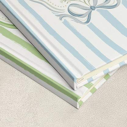 Stripes Monogram Custom Name Journal - Personalized Hardcover Journal