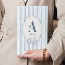 Stripes Monogram Custom Name Journal - Personalized Hardcover Journal