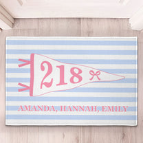 Stripes-Pennant-Dorm-Room-Personalized-Doormat-1