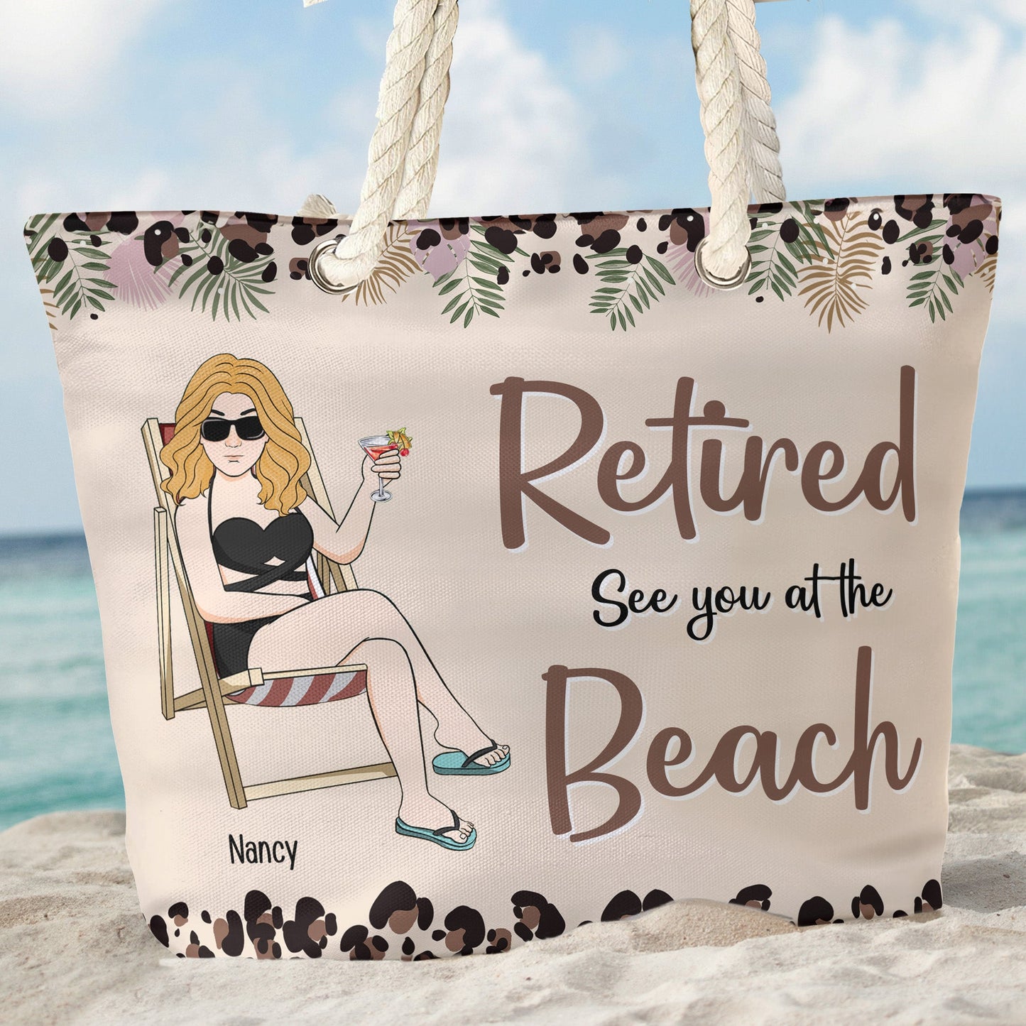 Summer Bag Retired See You At The Beach - Personalized Beach Bag