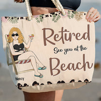 Summer Bag Retired See You At The Beach - Personalized Beach Bag