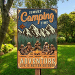 Summer Camping Time, Adventure Life Is Better Outdoor - Personalized Metal Sign