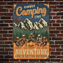 Summer Camping Time, Adventure Life Is Better Outdoor - Personalized Metal Sign