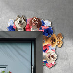 Summer In The Corner Dog Lovers - Personalized Door Corner Wood Sign