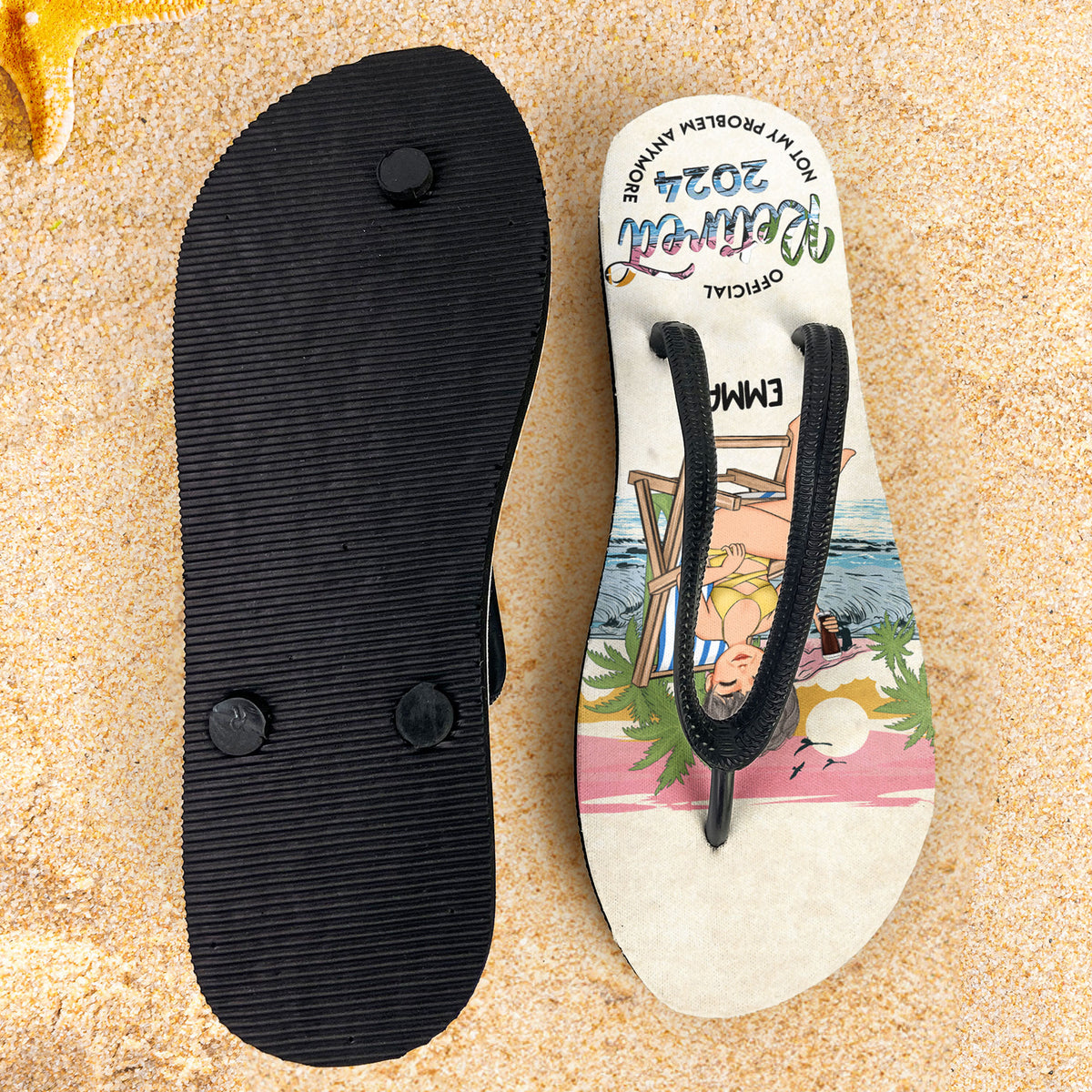 Summer Official Retired 2026 - Personalized Flip Flops