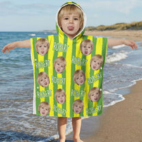 Summer Striped Kid - Personalized Kids Hooded Towel