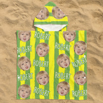 Summer Striped Kid - Personalized Kids Hooded Towel