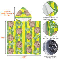 Summer Striped Kid - Personalized Kids Hooded Towel