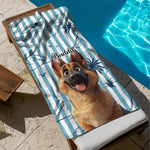 Summer With Dog- Personalized Quick-Dry Beach Towel