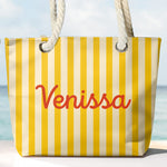 Summer-Stripe-Pattern-With-Name-Personalized-Beach-Bag-1