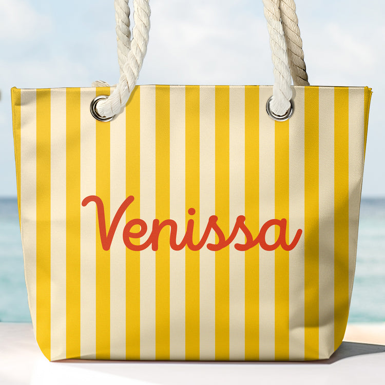 Summer-Stripe-Pattern-With-Name-Personalized-Beach-Bag-1