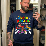 Super-Daddio-Gaming-Dad-Gift-With-Kids'-Faces-Personalized-Shirt-5