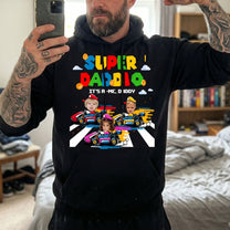 Super-Daddio-Gaming-Dad-Gift-With-Kids'-Faces-Personalized-Shirt-8