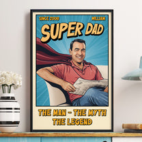 Super-Mom-Dad-Vintage-Retro-Art-Comic-Cover-Personalized-Poster-3
