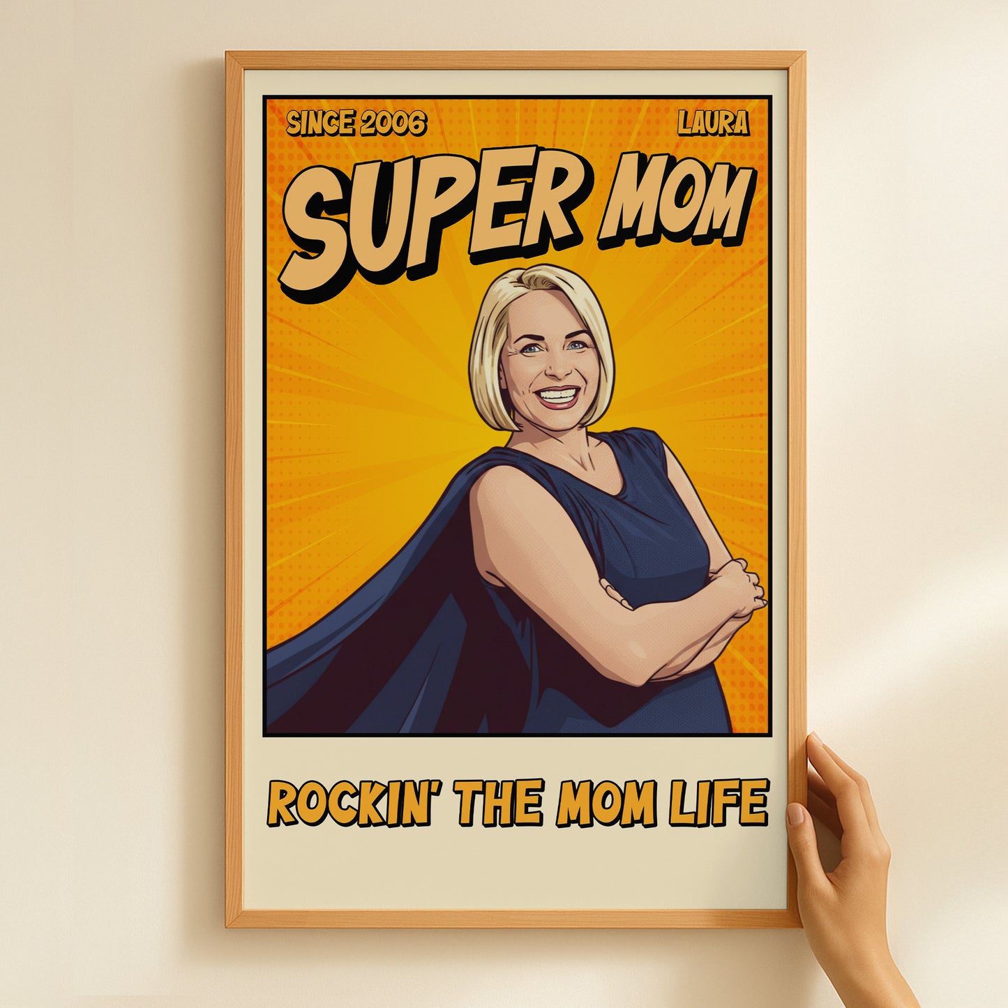 Super-Mom-Dad-Vintage-Retro-Art-Comic-Cover-Personalized-Poster-5