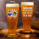 Surviving Fatherhood - Personalized Pilsner Glass