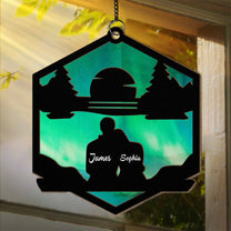 Sweet Couple - Personalized Window Hanging Suncatcher Ornament