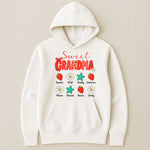 Sweet Grandma And Kids Strawberry Pattern - Personalized Shirt