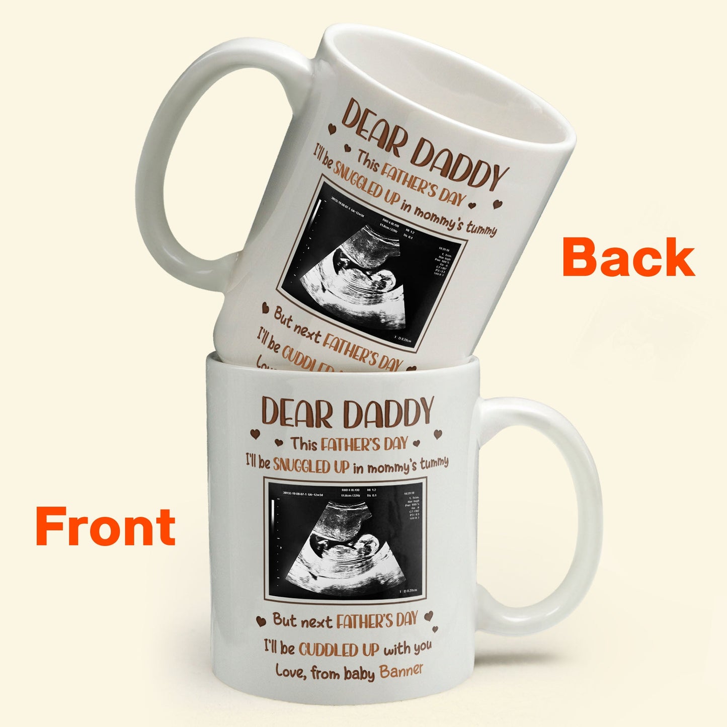 This Father's Day, I'll Be Snuggled Up In Mommy's Tummy - Personalized Mug