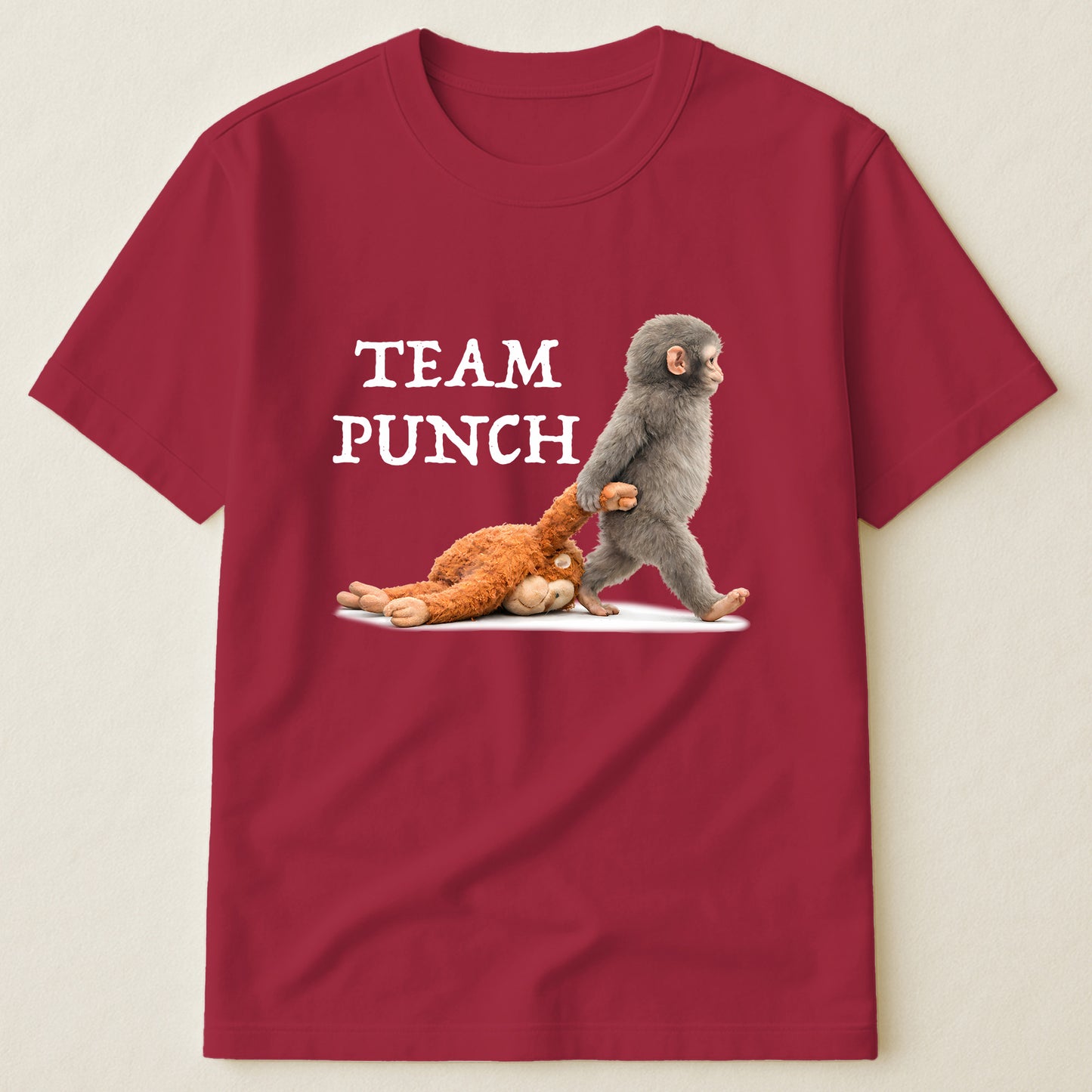Team Punch Baby Monkey Punch - Support Animal, Peace Lovers - Shirt