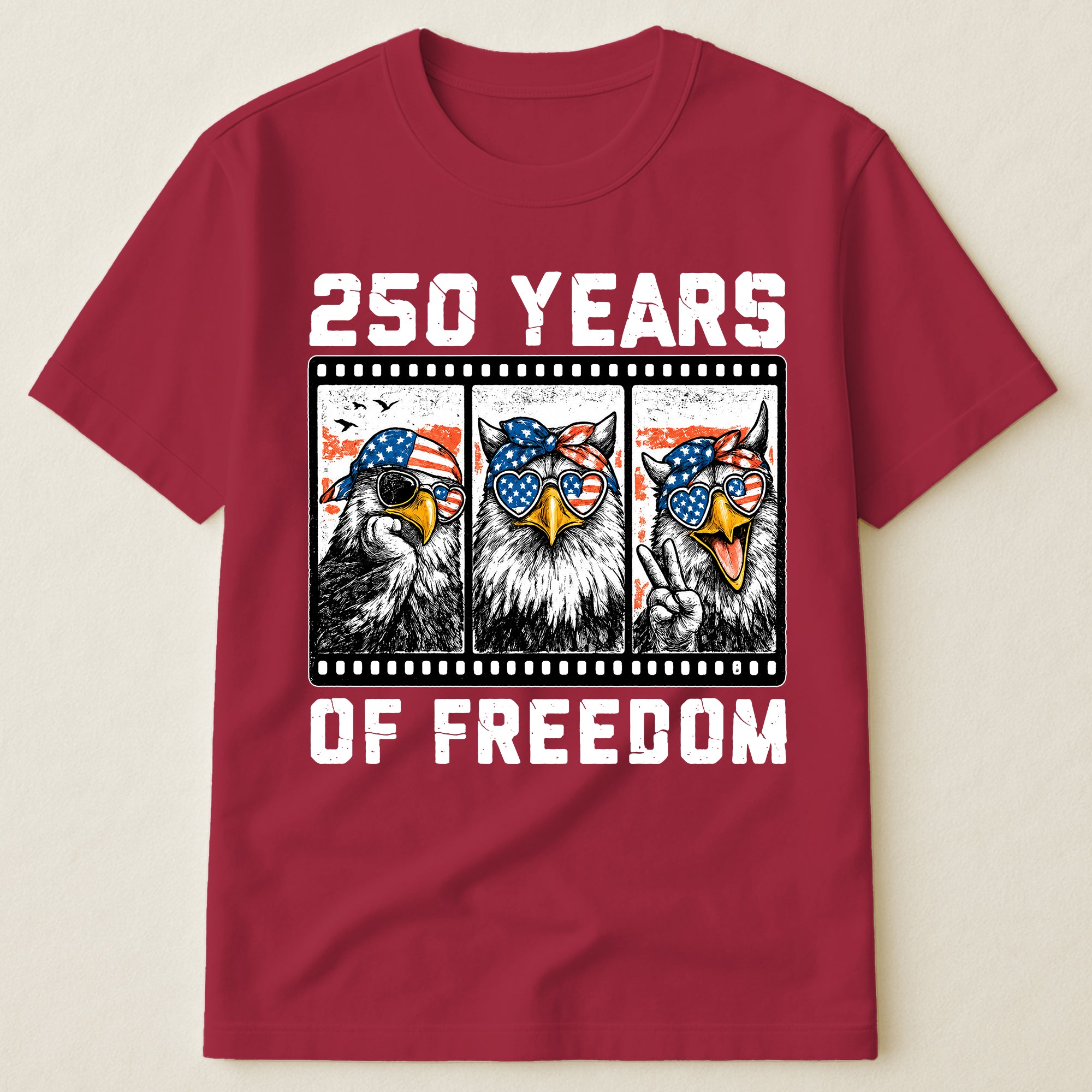 Funny Eagel 250 Years Happy -  Shirt