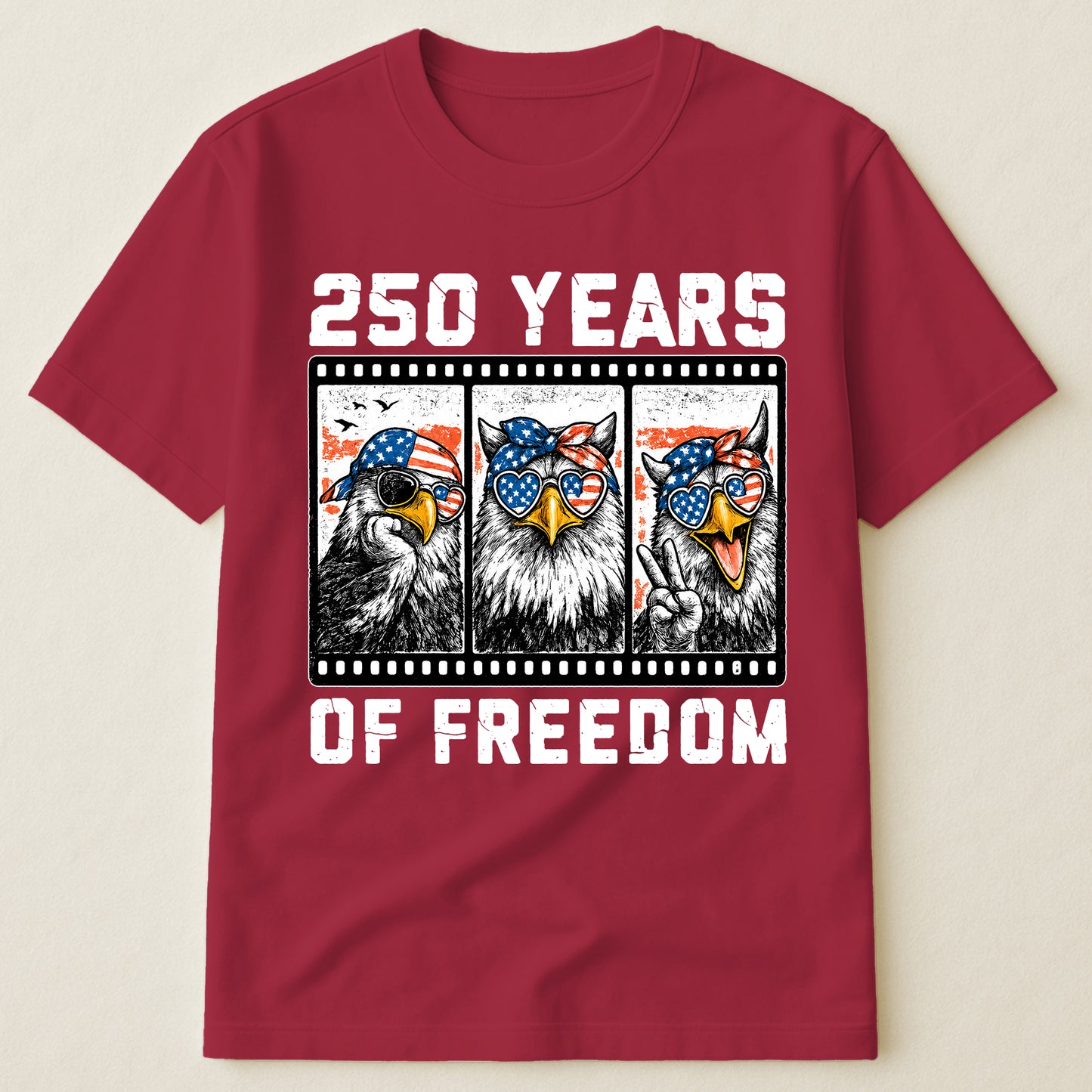 Funny Eagel 250 Years Happy -  Shirt