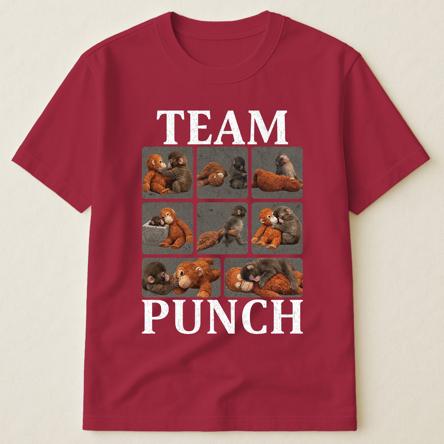 Team Punch - Punch Monkey Lovers, Animal Support, Peace Lovers - Shirt