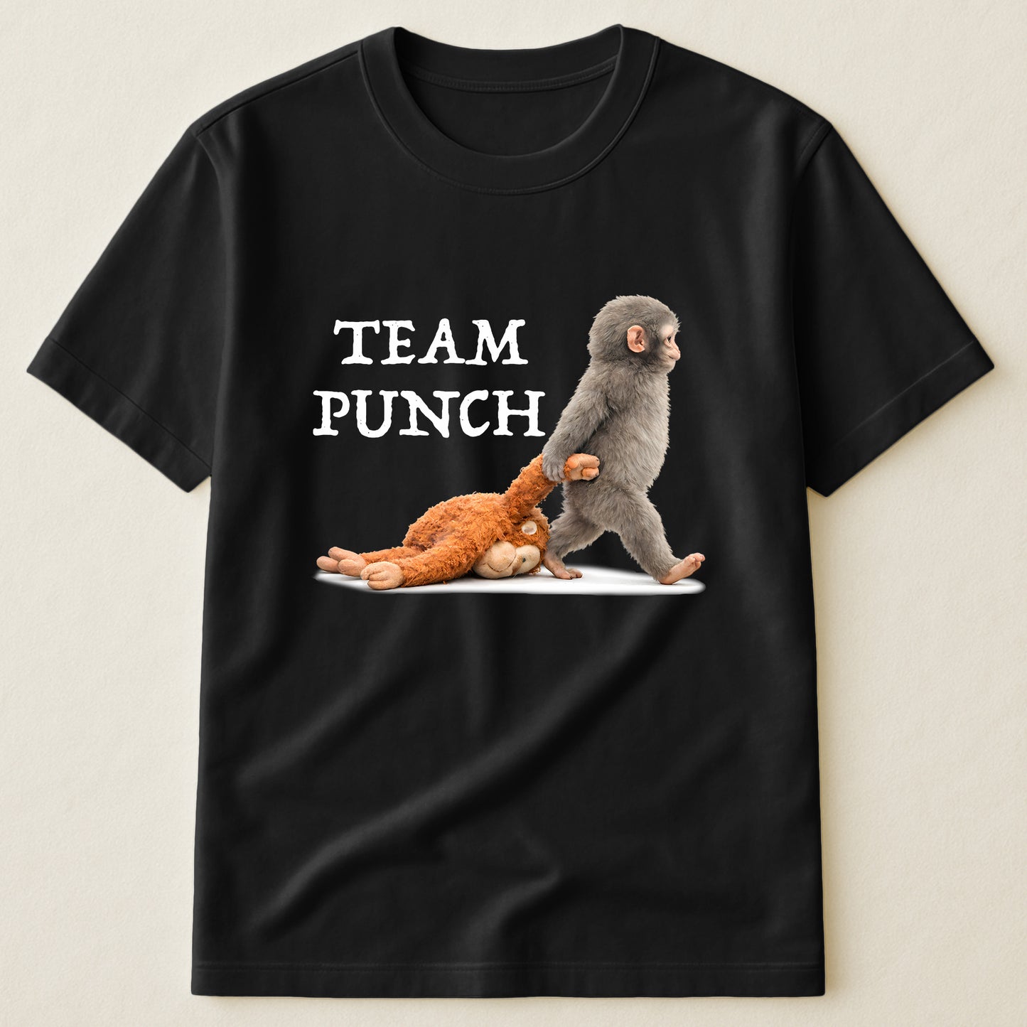 Team Punch Baby Monkey Punch - Support Animal, Peace Lovers - Shirt