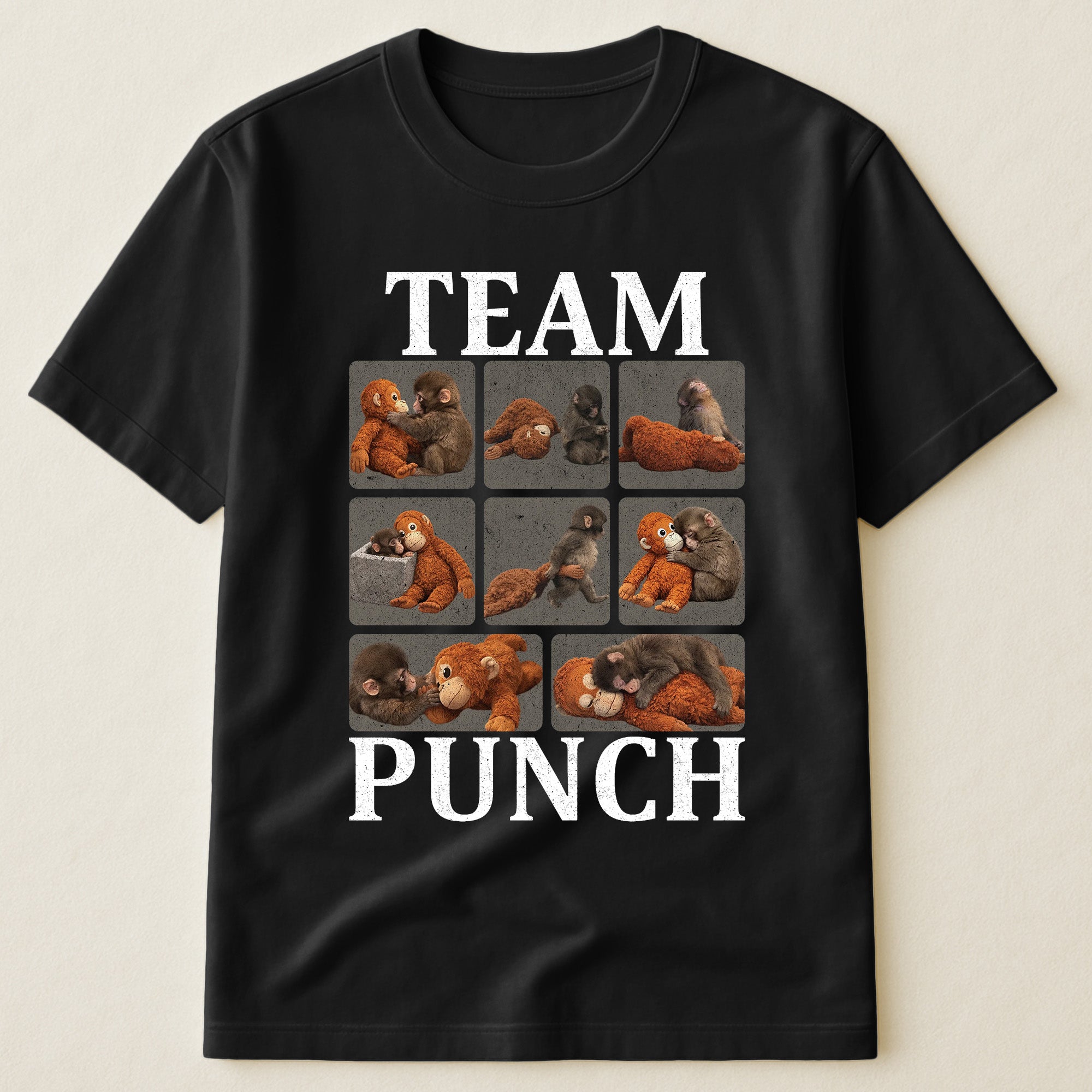 Team Punch - Punch Monkey Lovers, Animal Support, Peace Lovers - Shirt