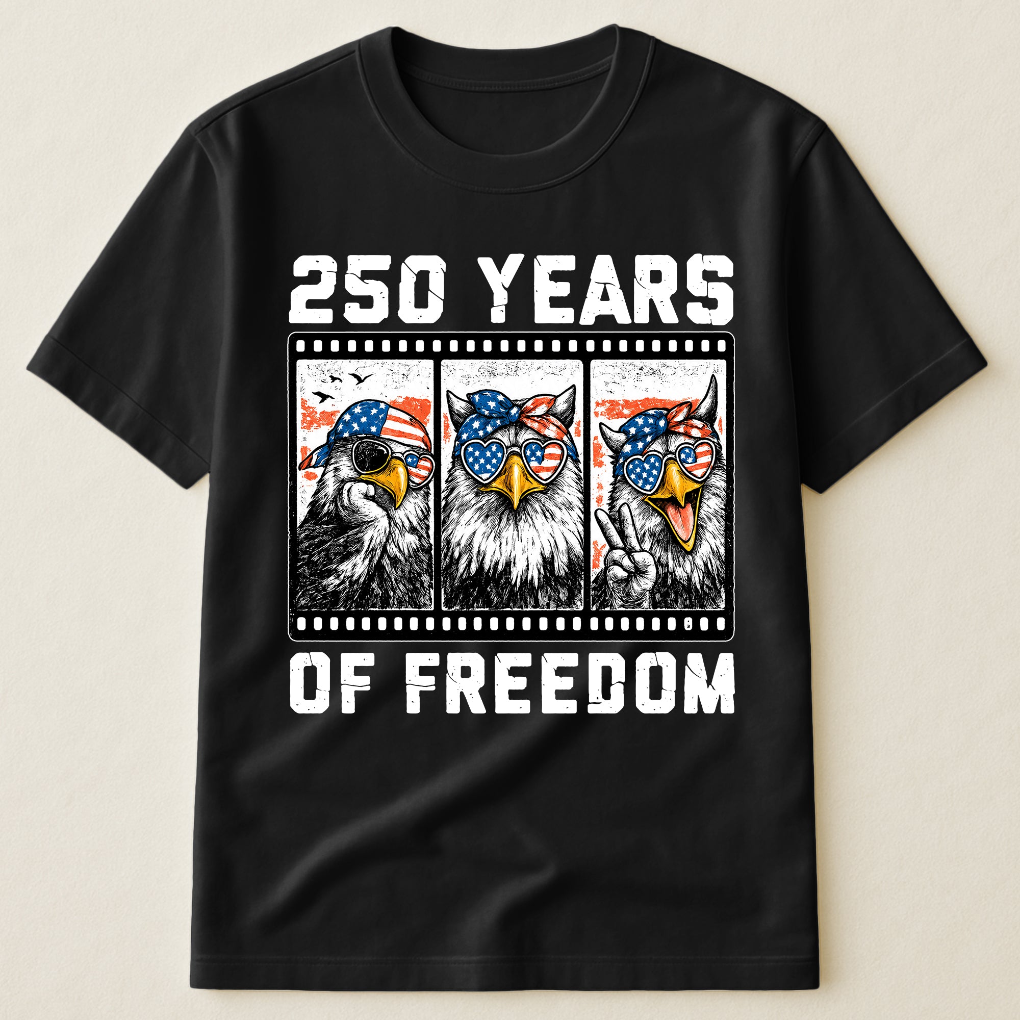 Funny Eagel 250 Years Happy -  Shirt