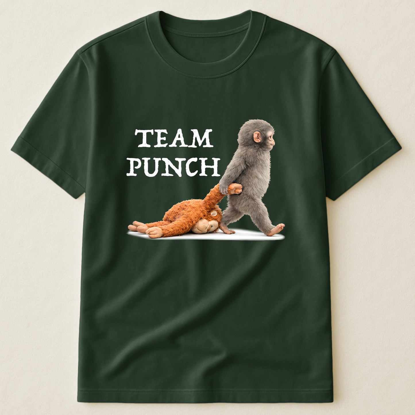Team Punch Baby Monkey Punch - Support Animal, Peace Lovers - Shirt