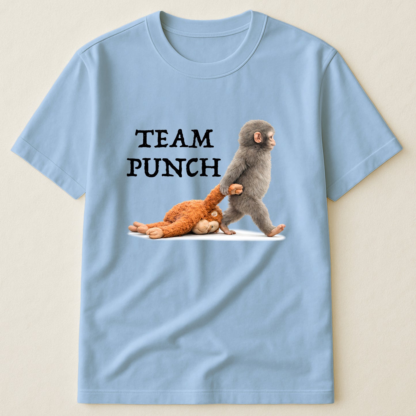 Team Punch Baby Monkey Punch - Support Animal, Peace Lovers - Shirt