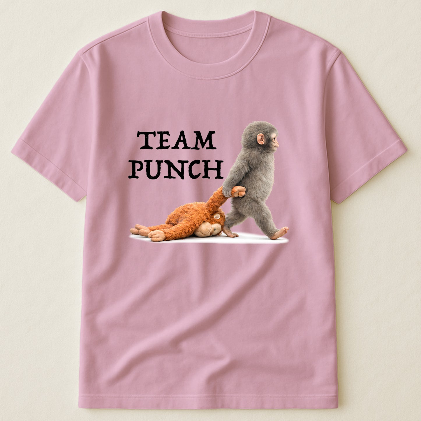 Team Punch Baby Monkey Punch - Support Animal, Peace Lovers - Shirt