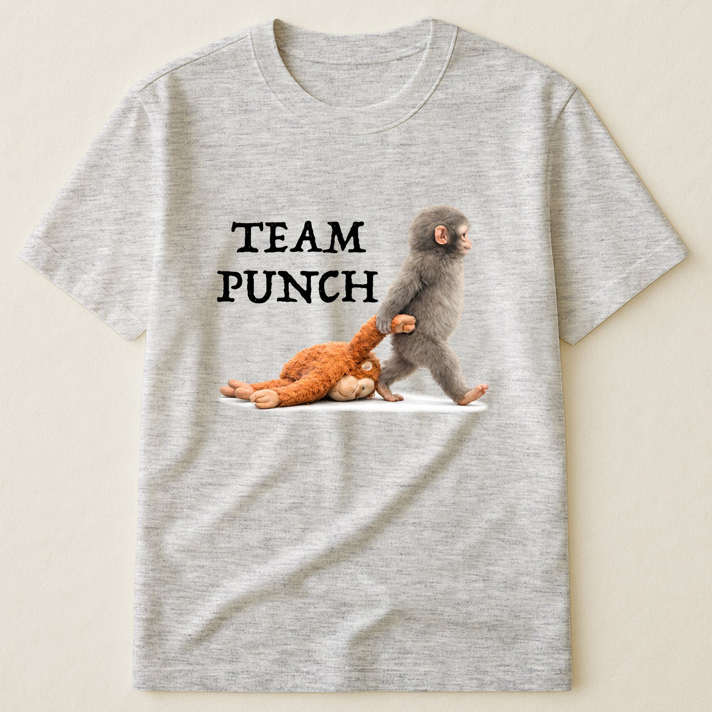 Team Punch Baby Monkey Punch - Support Animal, Peace Lovers - Shirt
