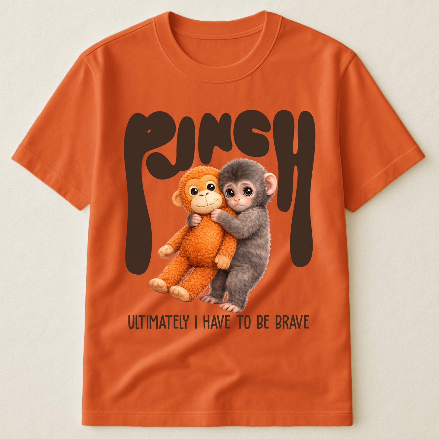 Team Punch Ultimately I Have To Be Brave - Punch Monkey Lovers, Animal Support, Peace Lovers - Shirt