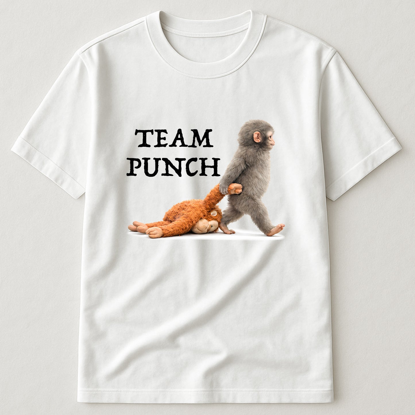Team Punch Baby Monkey Punch - Support Animal, Peace Lovers - Shirt