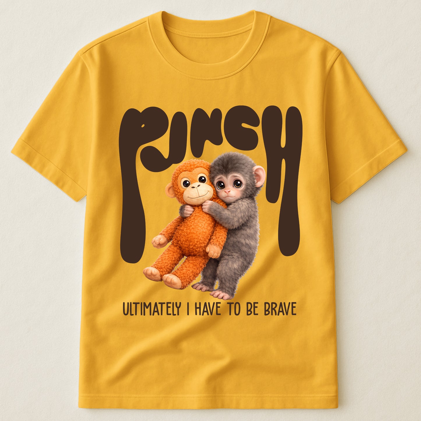 Team Punch Ultimately I Have To Be Brave - Punch Monkey Lovers, Animal Support, Peace Lovers - Shirt