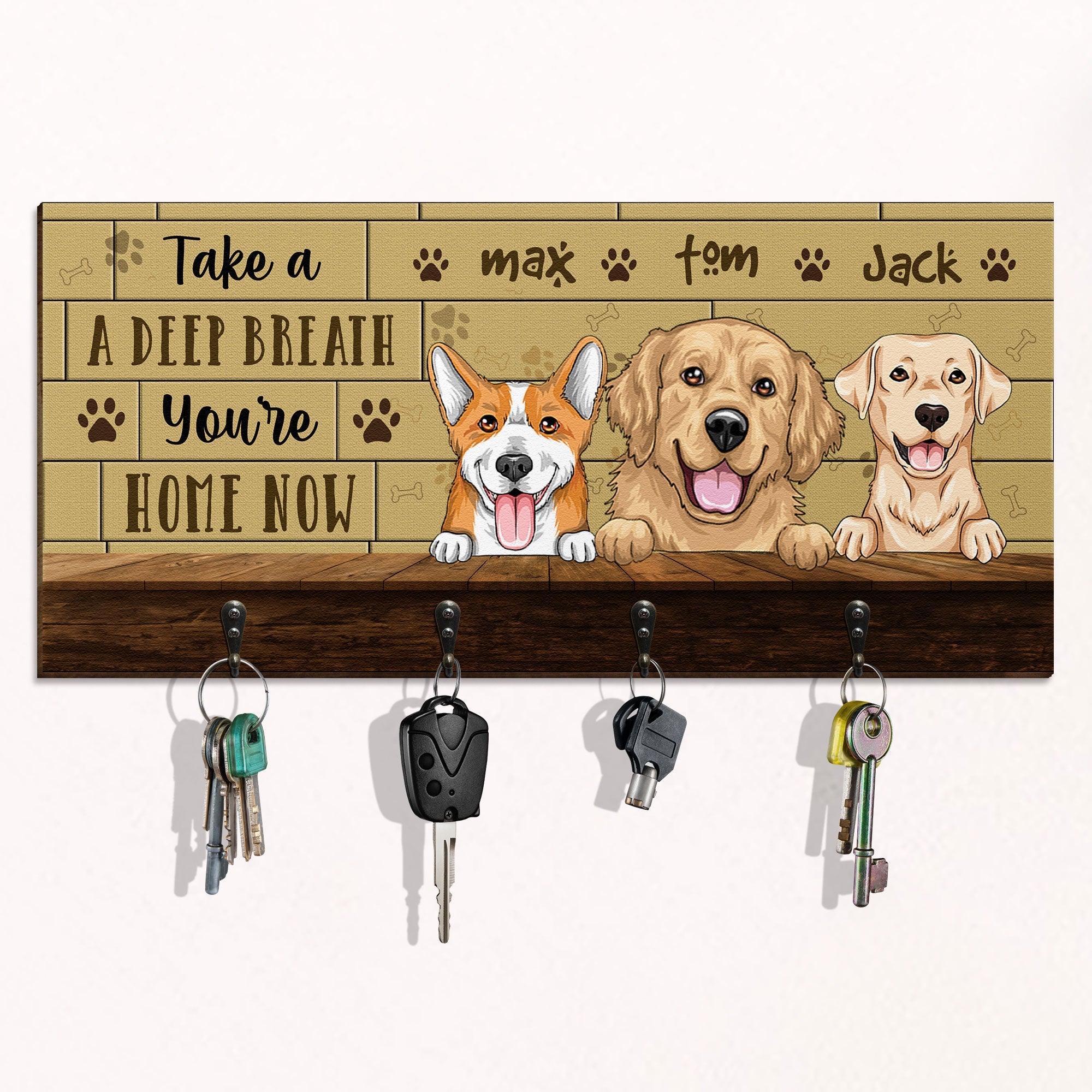 Take A Deep Breath You're Home Now - Personalized Key Holder